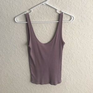 Lavender low back tank top